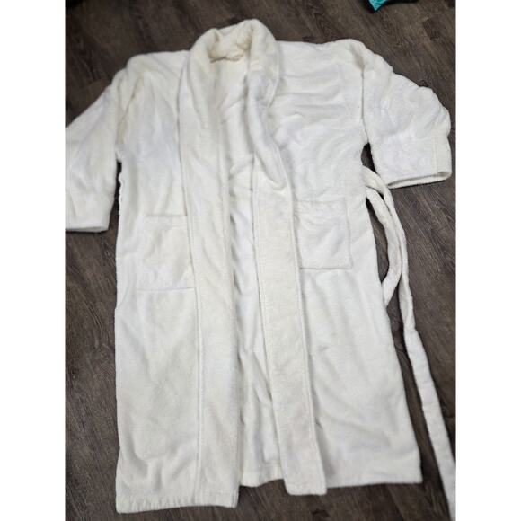 The Purists Vintage Terrycloth White Robe L/XL Made in Italy Super Thick Plush - Picture 1 of 4